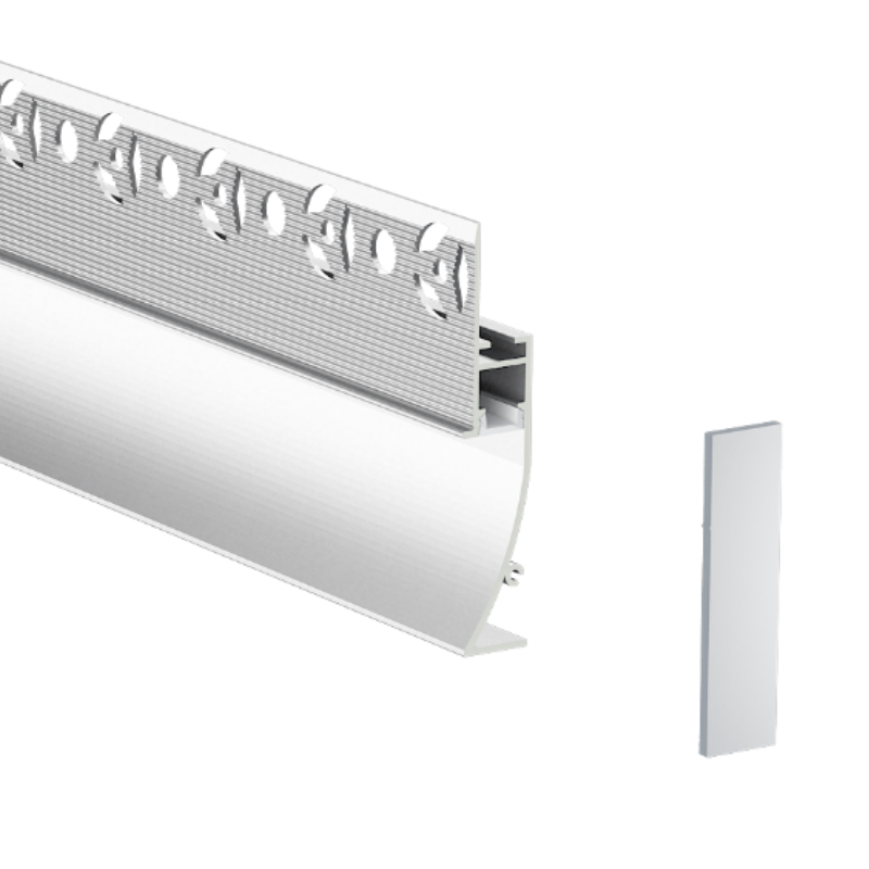 Drywall Plaster In LED Skirting Board Profile For 8mm Strip Lights Drywall Plaster In LED Skirting Board Profile For 8mm Strip Lights